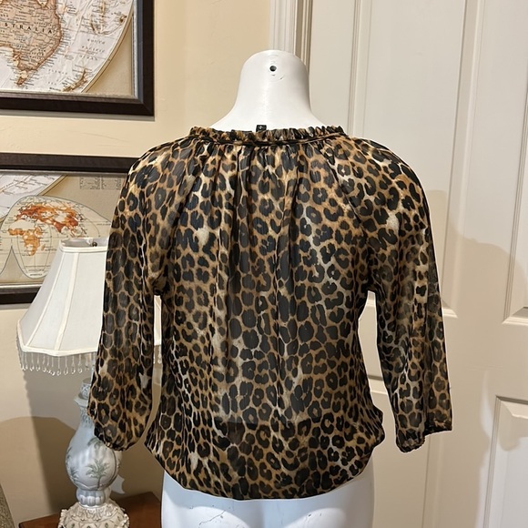 Express Cheetah Print Blouse. Medium. - Picture 5 of 9
